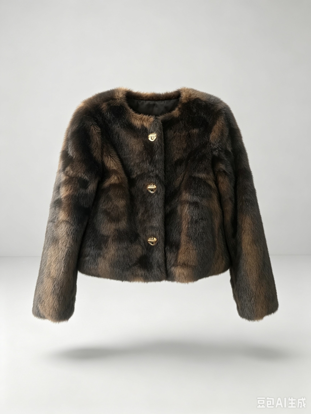 Michael Kors Brown Faux Fur Jacket